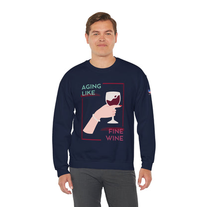 Sudadera unisex con cuello redondo y vino fino