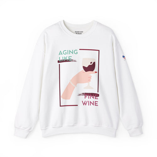 Sudadera unisex con cuello redondo y vino fino