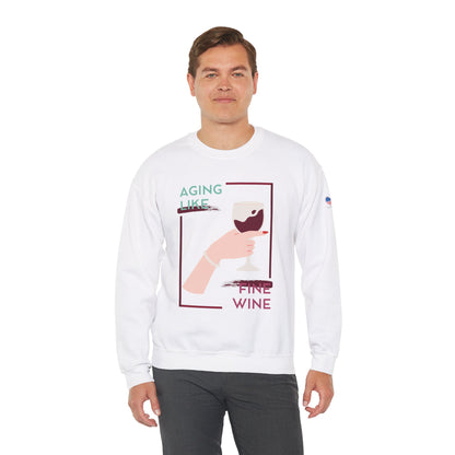 Sudadera unisex con cuello redondo y vino fino