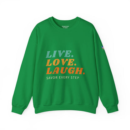 Sudadera unisex con cuello redondo Savor Life