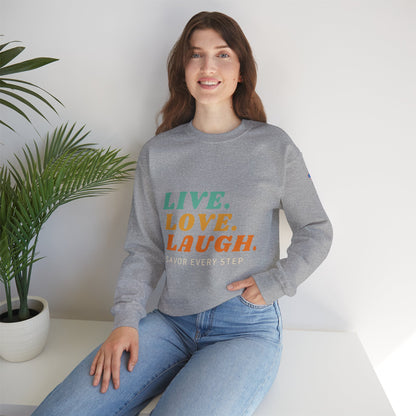 Sudadera unisex con cuello redondo Savor Life